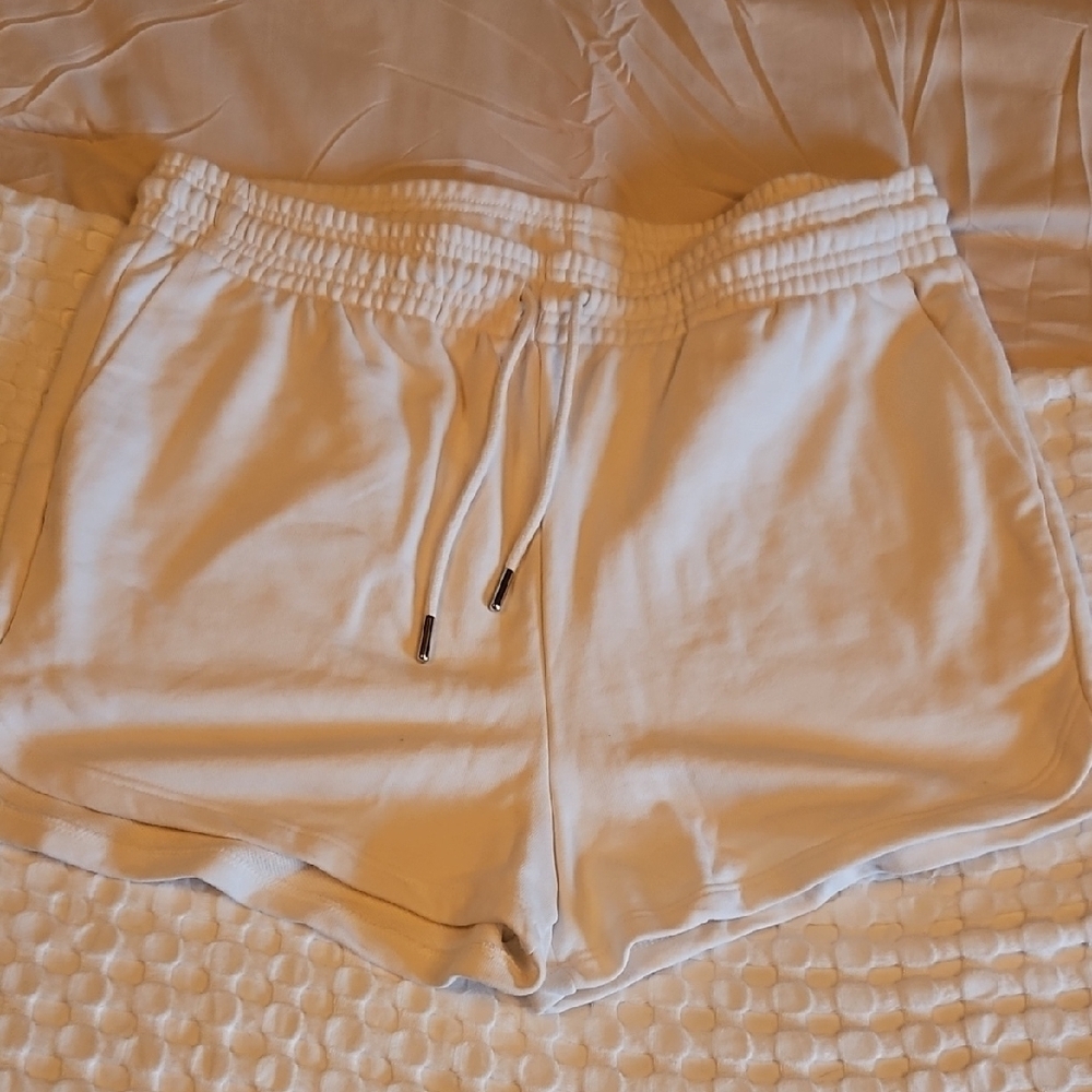 Women's White Athletic Shorts